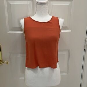 Pale Rust Colored Open Wrap Back Top. Small